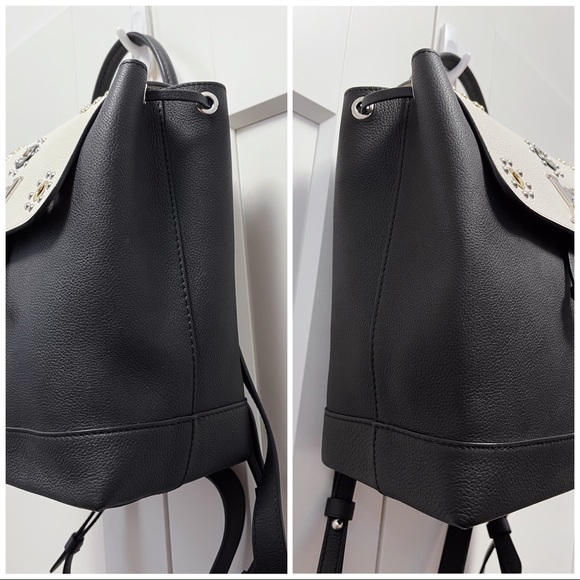 Louis Vuitton Black/White Calfskin Lockme Backpack - Picture 3 of 11